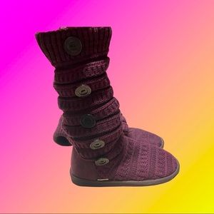 MukLuk boots purple in color